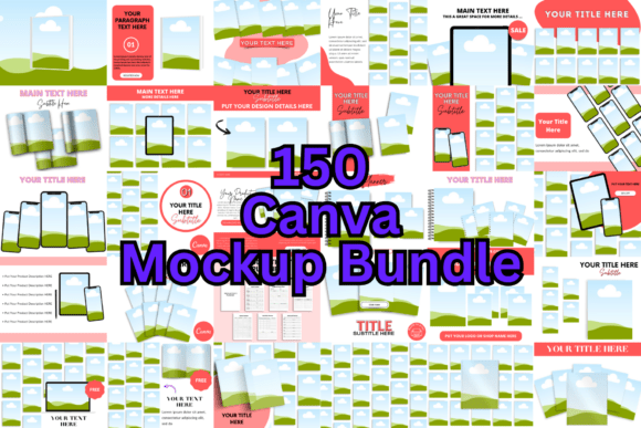 Download 150 Canva Mockup Bundle Template - Mockup bundle Collection