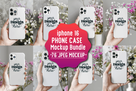 Download IPhone 16 Phone Case Mockup Bundle - Mockup bundle Collection