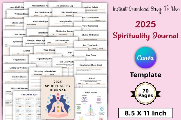 Download Editable 2025 Spirituality Journal - Premium Bundle
