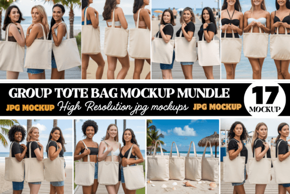 Download Canvas Tote Bag Mockup Bundle - Mockup bundle Collection