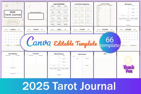 Download 2025 Tarot Journal KDP - 2025 tarot journal Collection