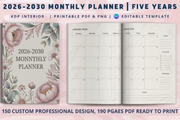 Download 2026&ndash;2030 Monthly Planner | Five Years - Premium Resources