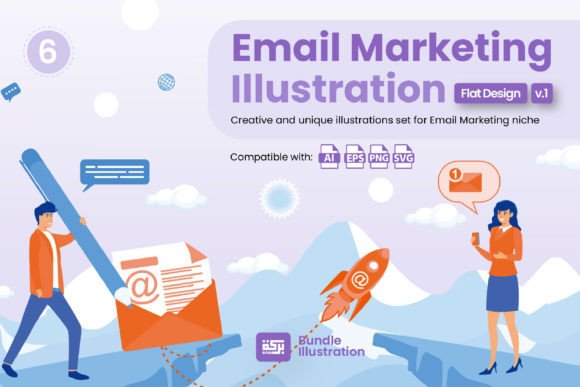 Download Illustration Design for Email Marketing - Email marketing Collection